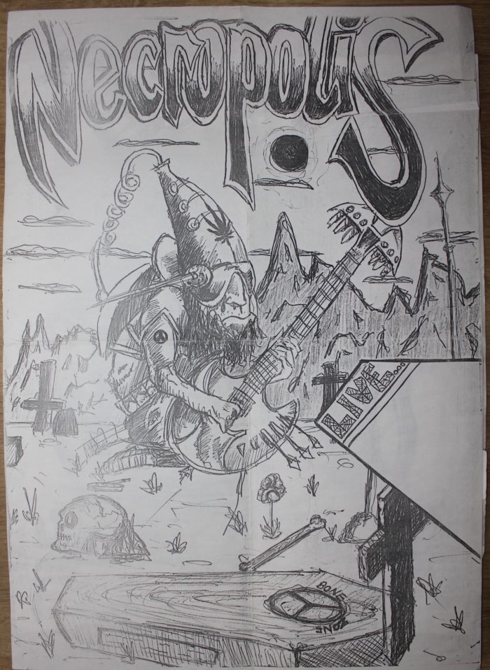 "Necropolis BZ" poster by Chris Murphy | Warrington, circa. 1996
