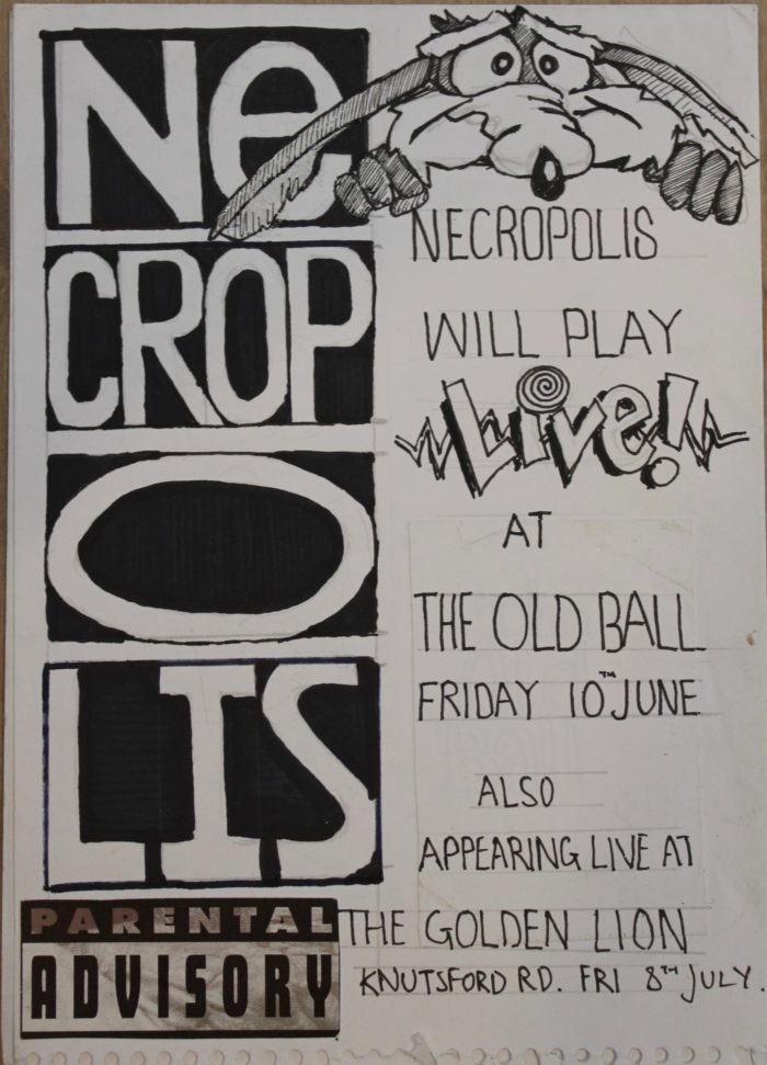 Necropolis-BZ infamous Old Ball gig 1994 | Poster by Chris Murphy from Warrington